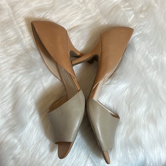 Franco Sarto Tan Nude Open Toe Heels Shoes - Picture 11 of 16